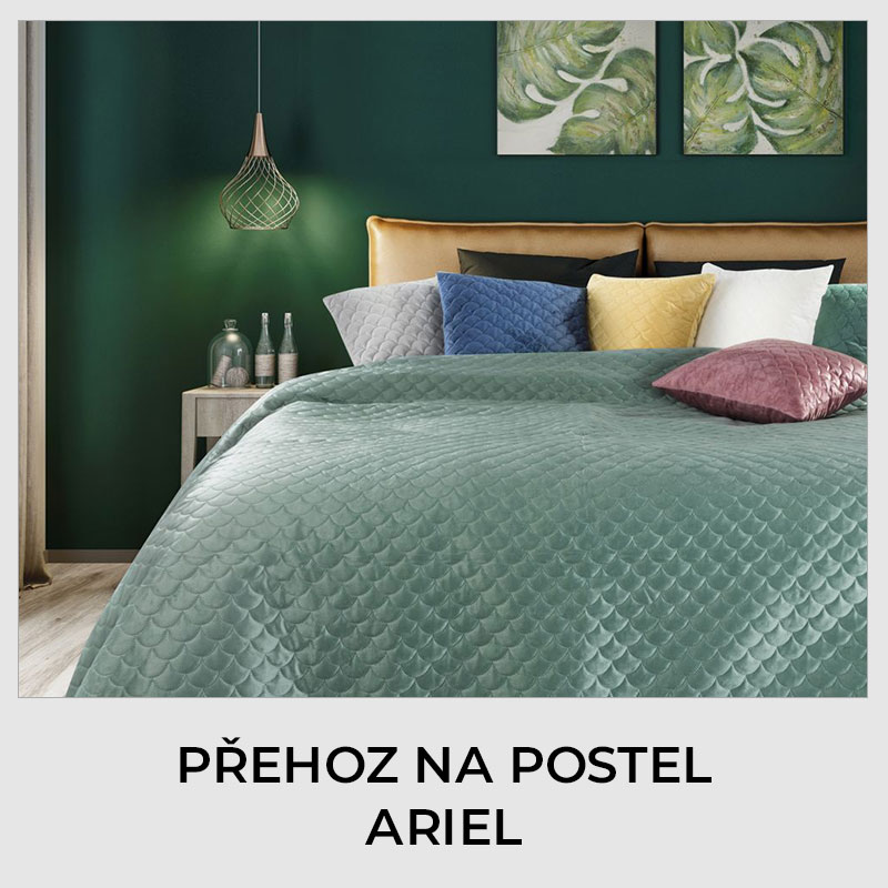 Prošívaná přikrývka na postel ARIEL dodá ložnici jemnost a eleganci